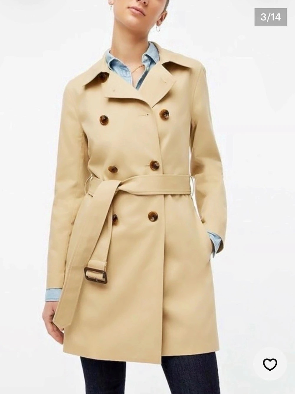 J.Crew Trench Coat Beige Size 4